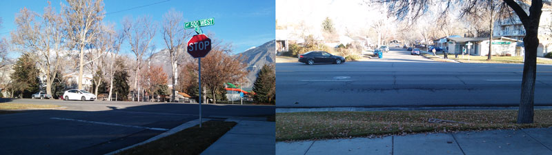 The only to non-signalized intersections on this segment are both T-intersections.