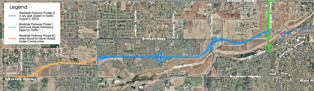 Map courtesy of the City of Bakersfield